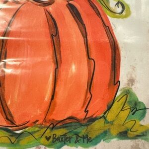 Orange Pumpkin Canvas Yard Flag